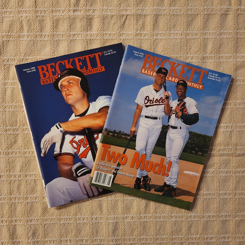 Two Vintage Collectable Cal Ripken Jr Beckett's Baseball Issues